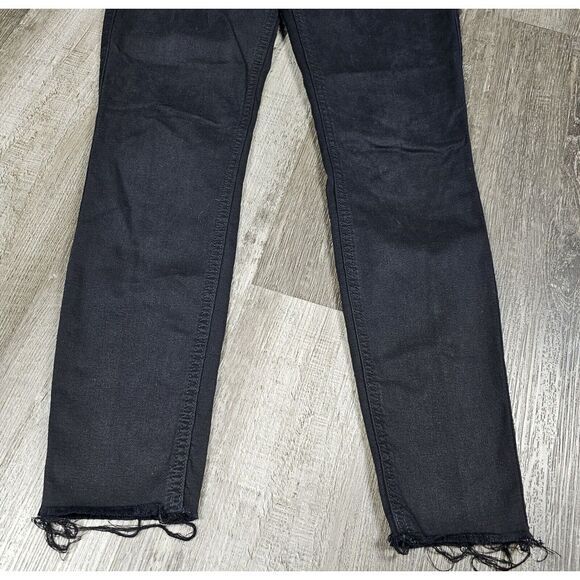 7 For All Mankind Bair The Ankle Skinny Jeans Womens Size 28 Black Stretch - Picture 3 of 12